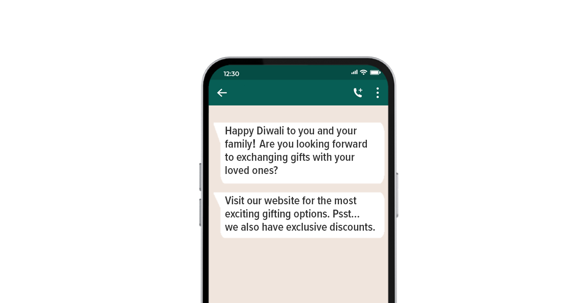 Diwali Greetings WhatsApp message template