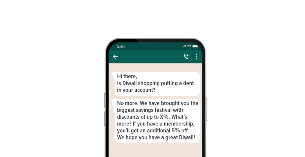 E-commerce Diwali WhatsApp message templates