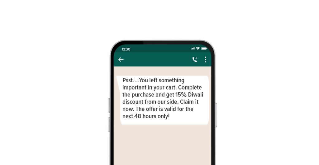 Abandoned cart WhatsApp message templates