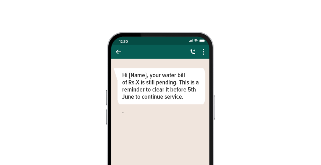 Bill payment reminder templates